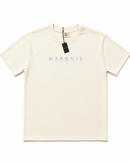 MARQUIS Black Organic Cotton Tee – Signature Expertly Sewn at Center
