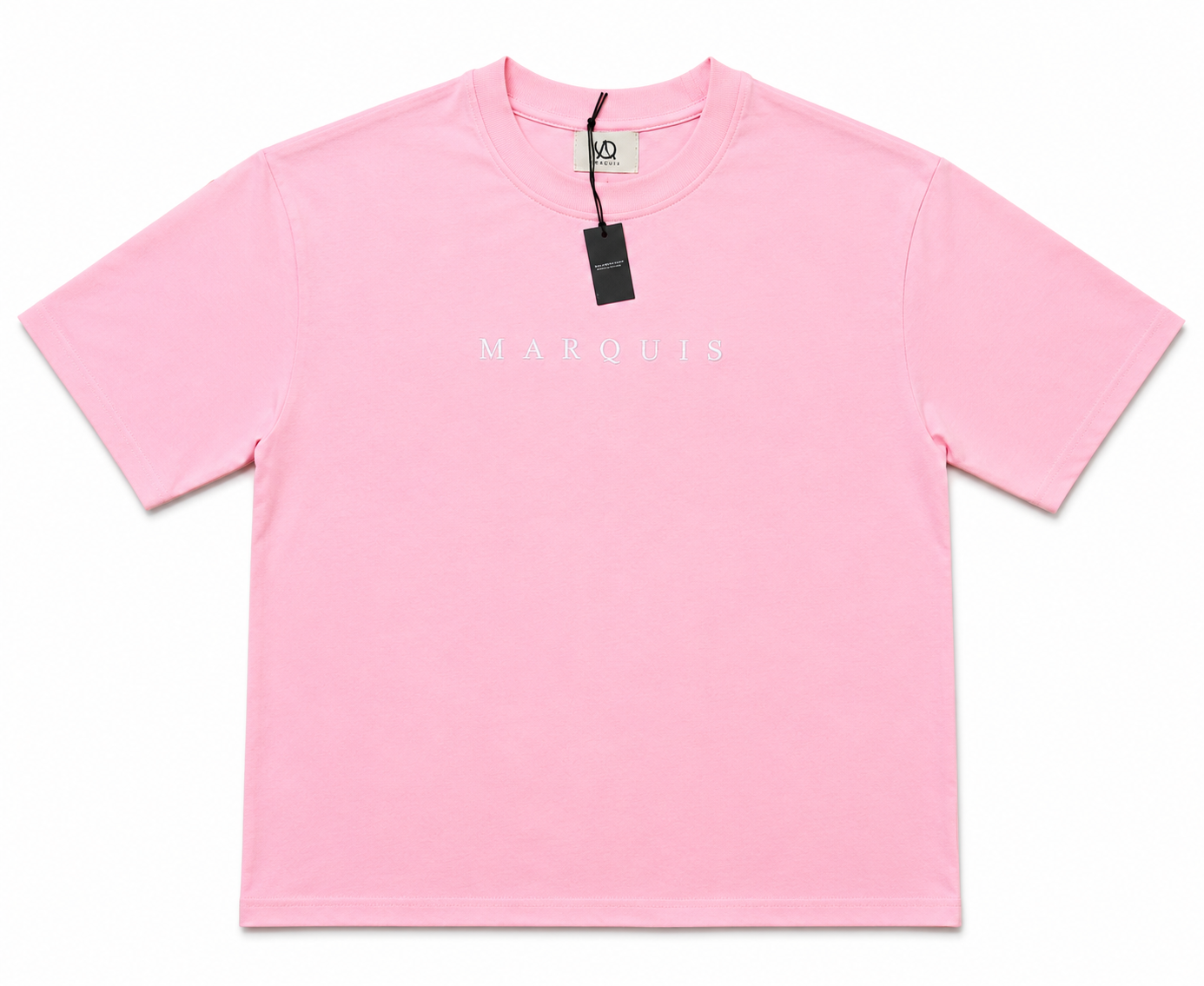 MARQUIS Black Organic Cotton Tee – Signature Expertly Sewn at Center