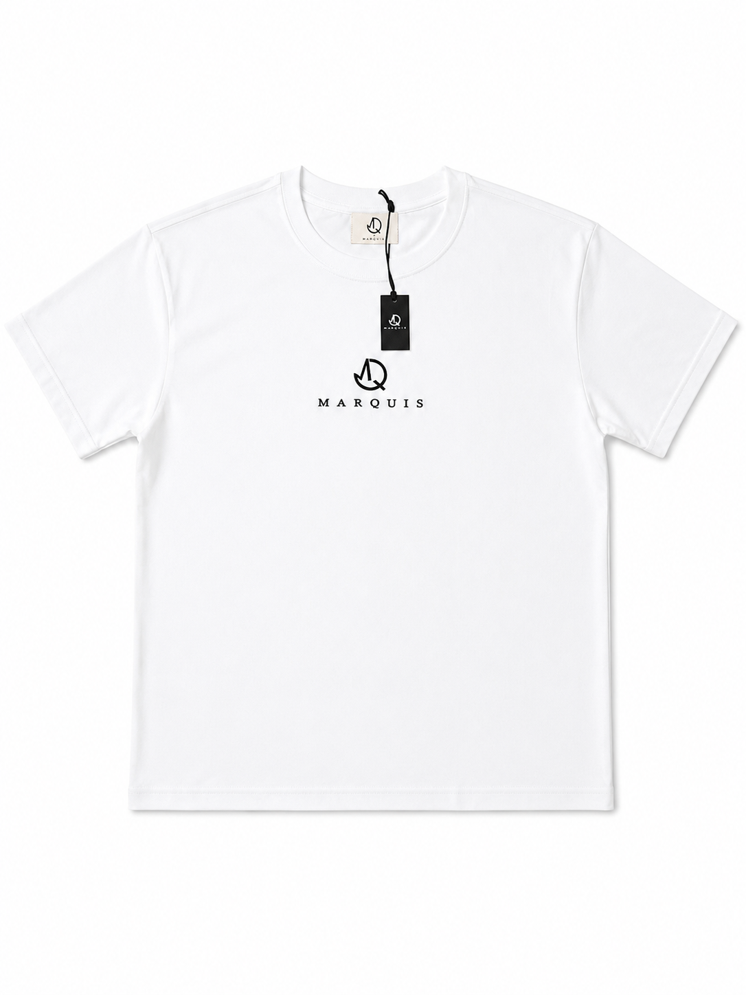 MARQUIS Organic Cotton Tee – Precision Center Stitch Signature