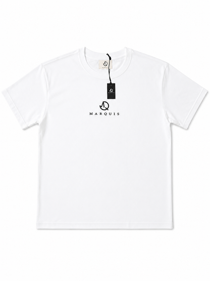 MARQUIS Organic Cotton Tee – Precision Center Stitch Signature
