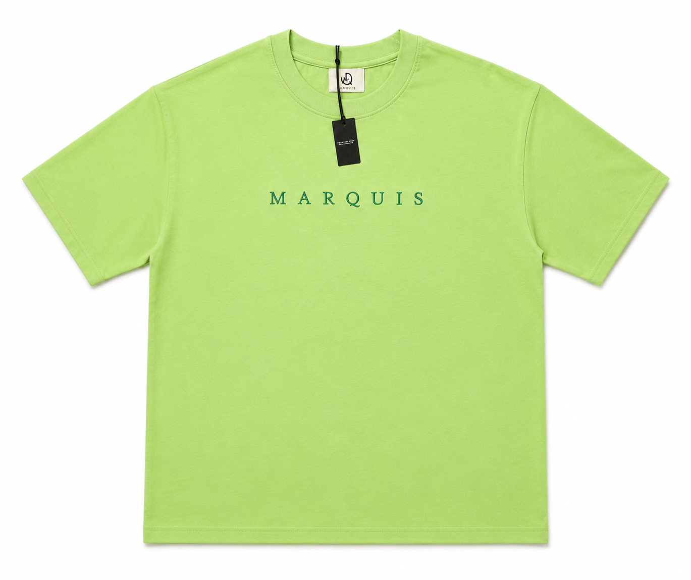 MARQUIS Black Organic Cotton Tee – Signature Expertly Sewn at Center