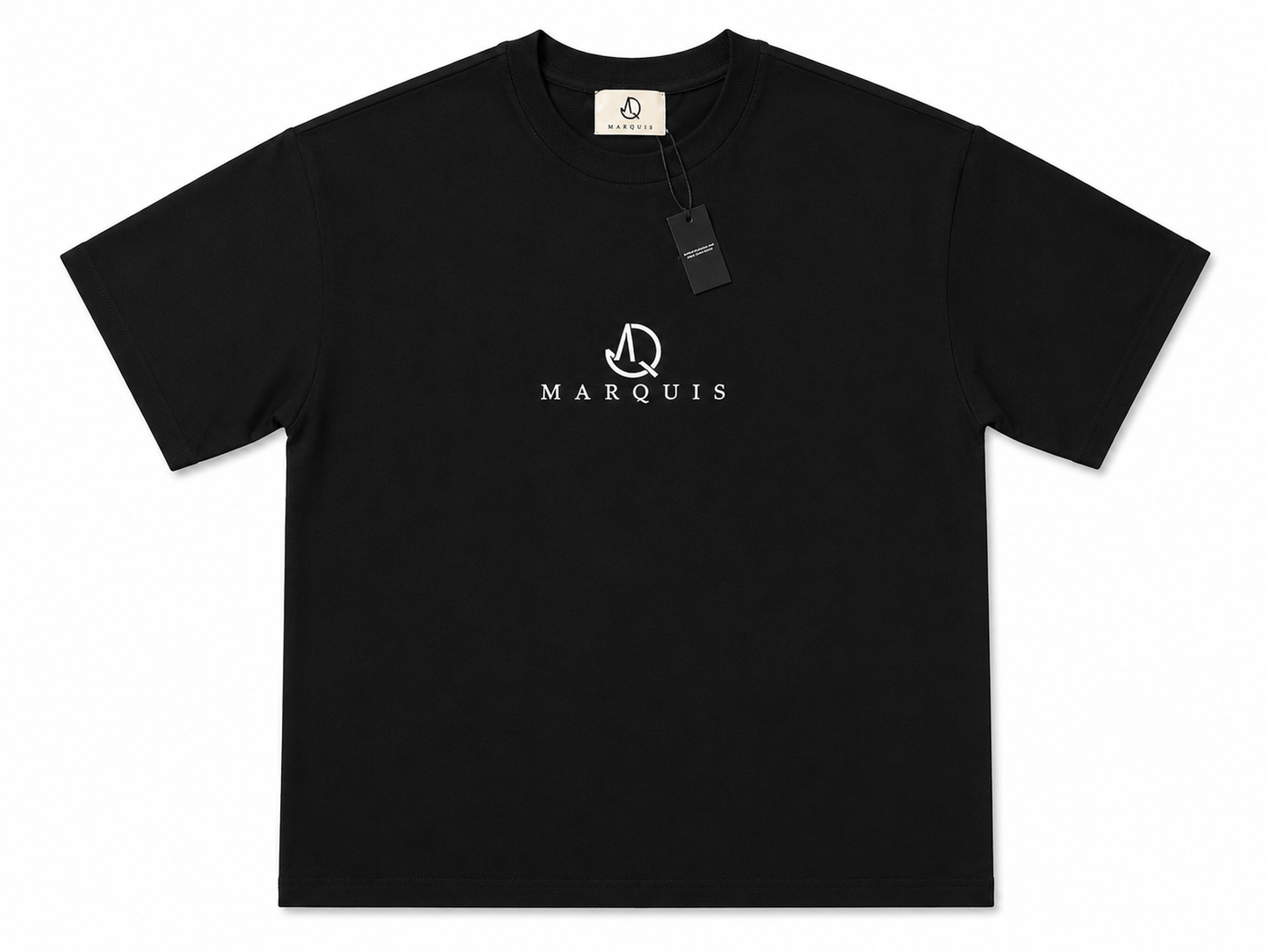 MARQUIS Organic Cotton Tee – Precision Center Stitch Signature